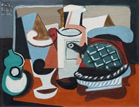 Emil Filla、エミール・フィラ【Cubist Still Life】 Lot 74 | CZECH CUBIST STILL LIFE OIL PAINTING BY EMIL FILLA